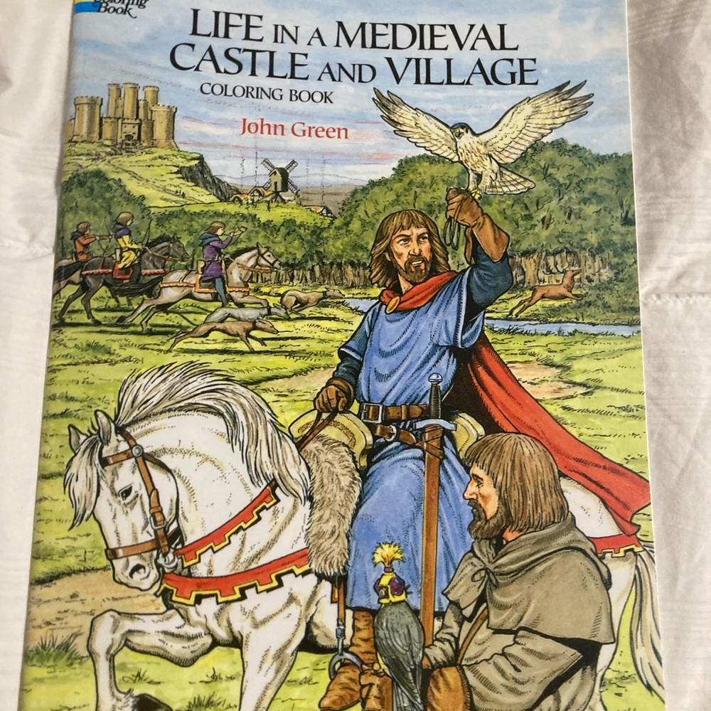 Life in a Medival Castle Adult Coloring Book Dover History